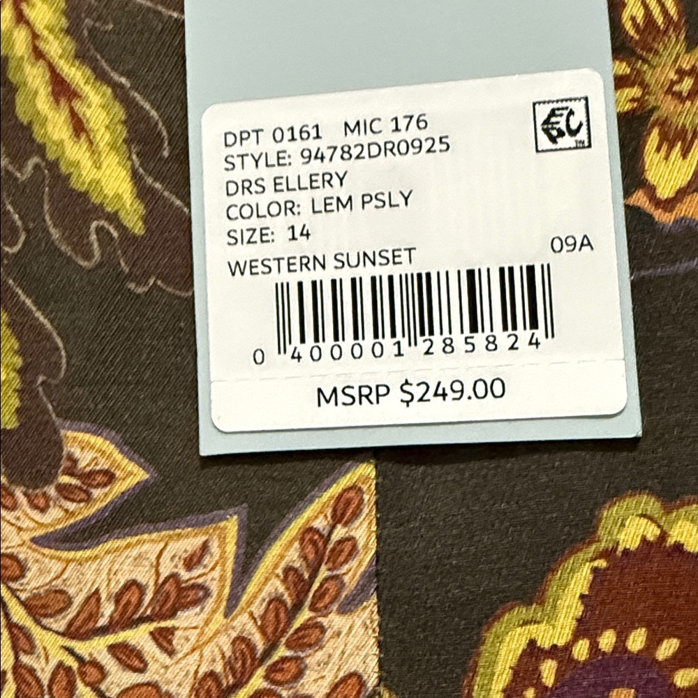 NWT Antonio Melani
Ellery Paisley Mock Neck Long Sleeve Dress - Picture 8 of 8